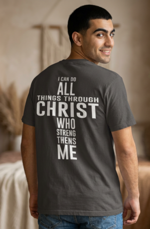 20260903041312-1f1a74dc-7630-660a-9e3b-4ec5527d5421.png I Can Do All Things Through Christ T-shirt | Celtic Cross Christian Tee | Gift for him | Gift for her