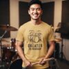 20260904050504-1f1a81e3-093a-6686-afa5-da79aa8cc633.jpg Drum Set Created to Worship T-Shirt | Christian Music Tee | Worship Team | Youth Workship Musician | Drummer Worship Band