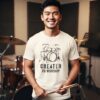 20260904050504-1f1a81e3-0d76-6b8c-a289-deb86e10da1b.jpg Drum Set Created to Worship T-Shirt | Christian Music Tee | Worship Team | Youth Workship Musician | Drummer Worship Band